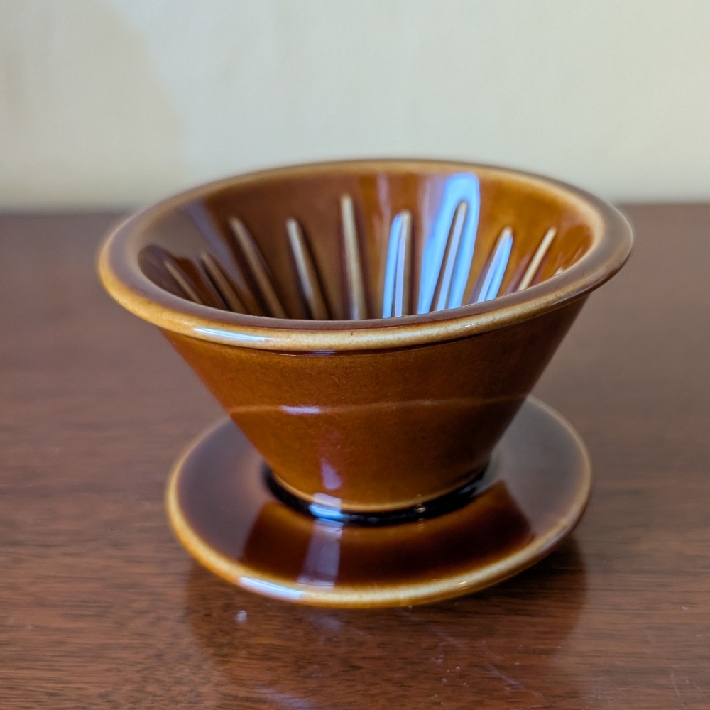 Saikai Pottery Hasami Ware Coffee Dripper Pour Over Candy Glaze  3 in